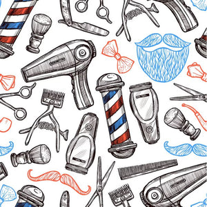 Tela Antifluido para Uniformes de Barberos y Peluqueros Sublimado x Metros