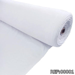 Franela Doble Punto Blanca Polialgodon x Rollo