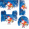 Tela Juego de Baño Navideño de 4 Piezas - Azul