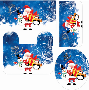 Tela Juego de Baño Navideño de 4 Piezas