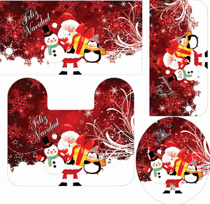 Tela Juego de Baño Navideño de 4 Piezas
