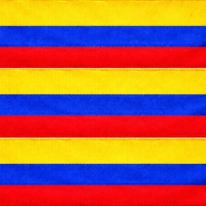 Tela Banderin Tricot de Colombia Doble Faz 3 Franjas de 50cm x Rollo