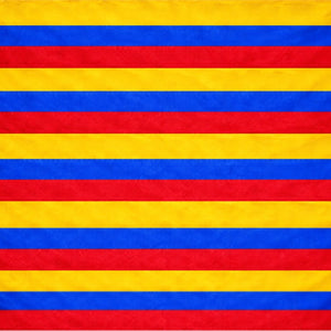 Tela Banderin Tricot de Colombia Doble Faz 5 franjas de 30cm x Rollo