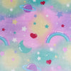 Piel De Conejo Estampado x Metros - Arcoiris y estrellas
