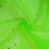 Tul Escarchado Estrellas x Metros - VERDE NEON