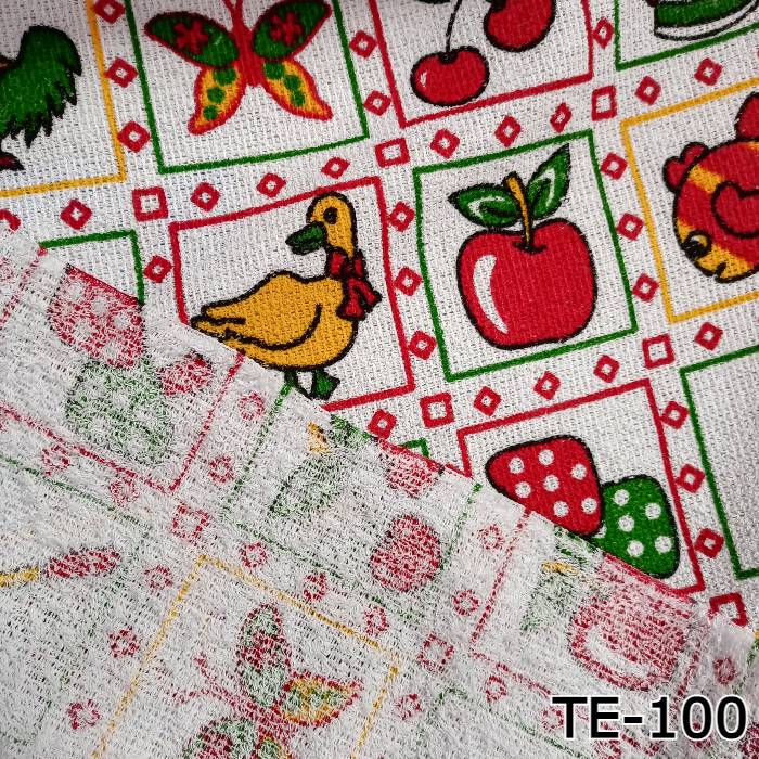 TOALLA-ESTAMPADA-CUADROS-CON-FRUTAS-ESPATULAS-Y-ANIMALES-TE-100