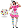 Tela Disfraz Payaso Multicolor Blanco x Metros - PAYASO BLANCO