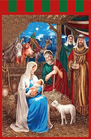 Tela Pendón Navideño de 100cm X 70cm