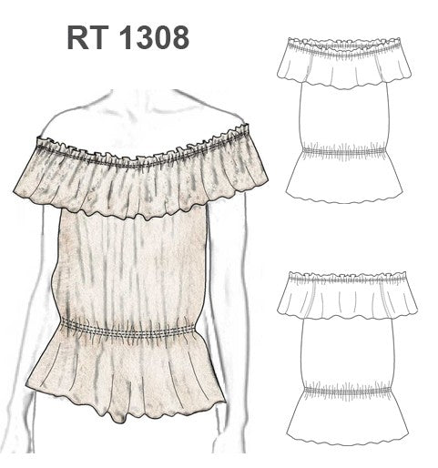 MOLDE BLUSA CAMPESINA RT 1308