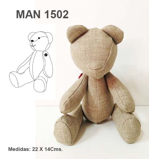 Osos Tipos De Telas De Peluche MOLDE OSO DE PELUCHE 1502