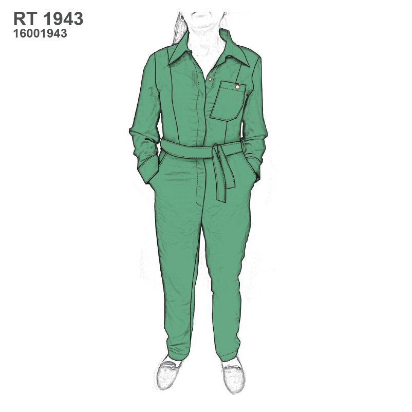 MOLDE OVEROL TRABAJO MUJER RT 1943