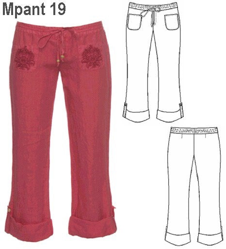MOLDE PANTALON HIPPIE MUJER 0919