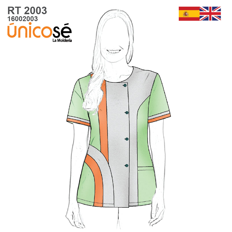 MOLDE CHAQUETA TRABAJO MUJER RT 2003