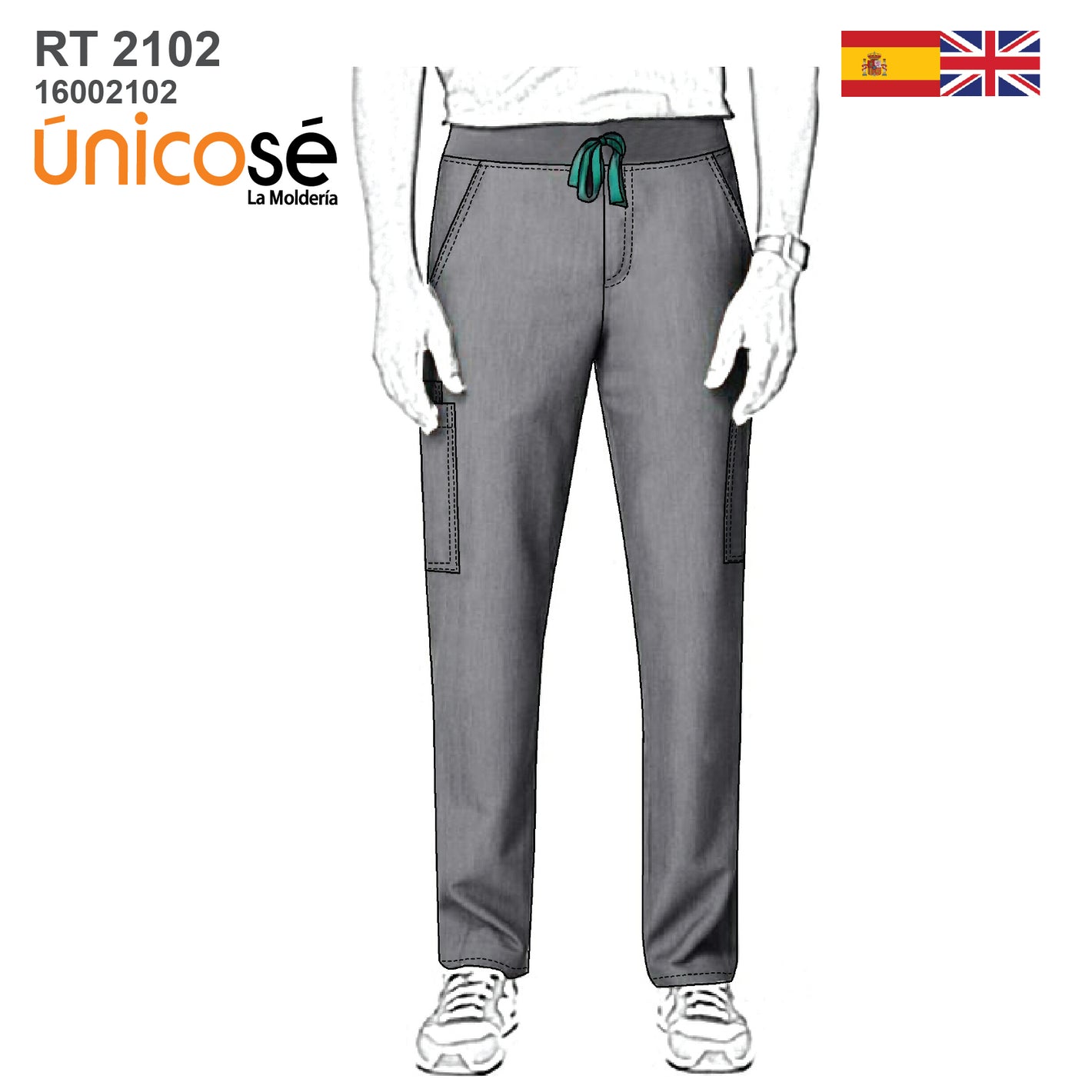 MOLDE PANTALON SANITARIO HOMBRE RT 2102