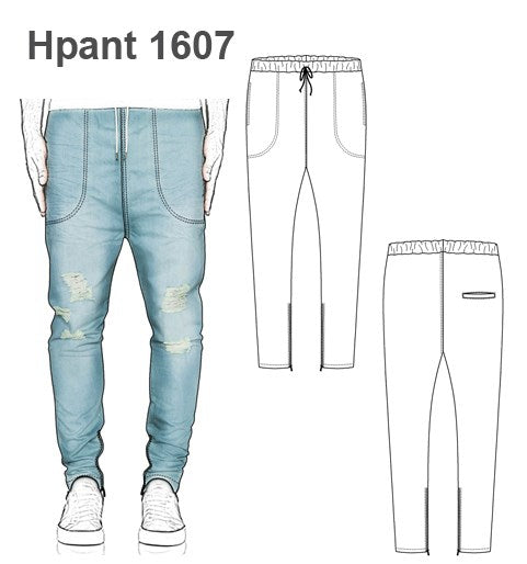 MOLDE PANTALON TIRO LARGO HOMBRE 1607