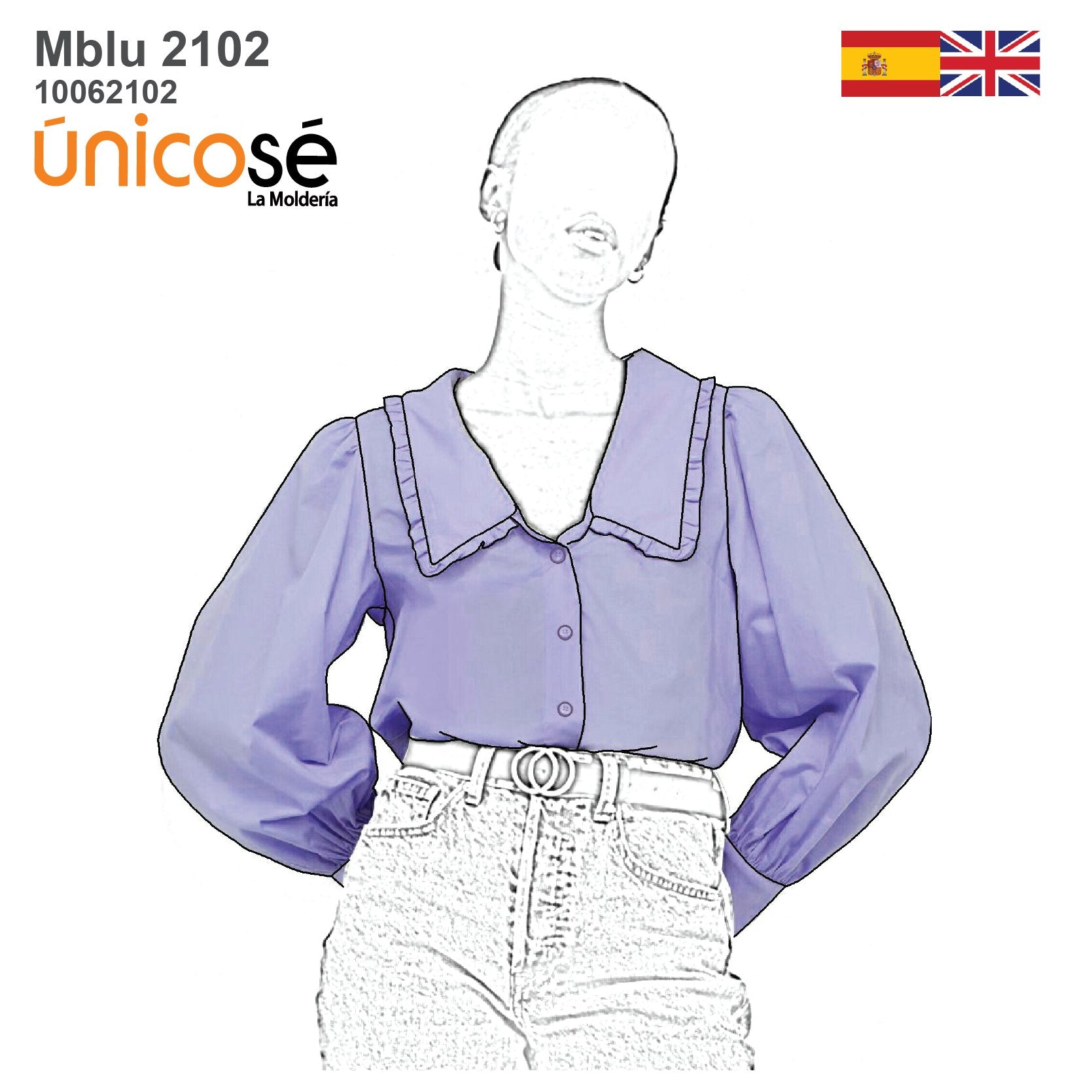 MOLDE BLUSA CUELLO BEBE MUJER 2102