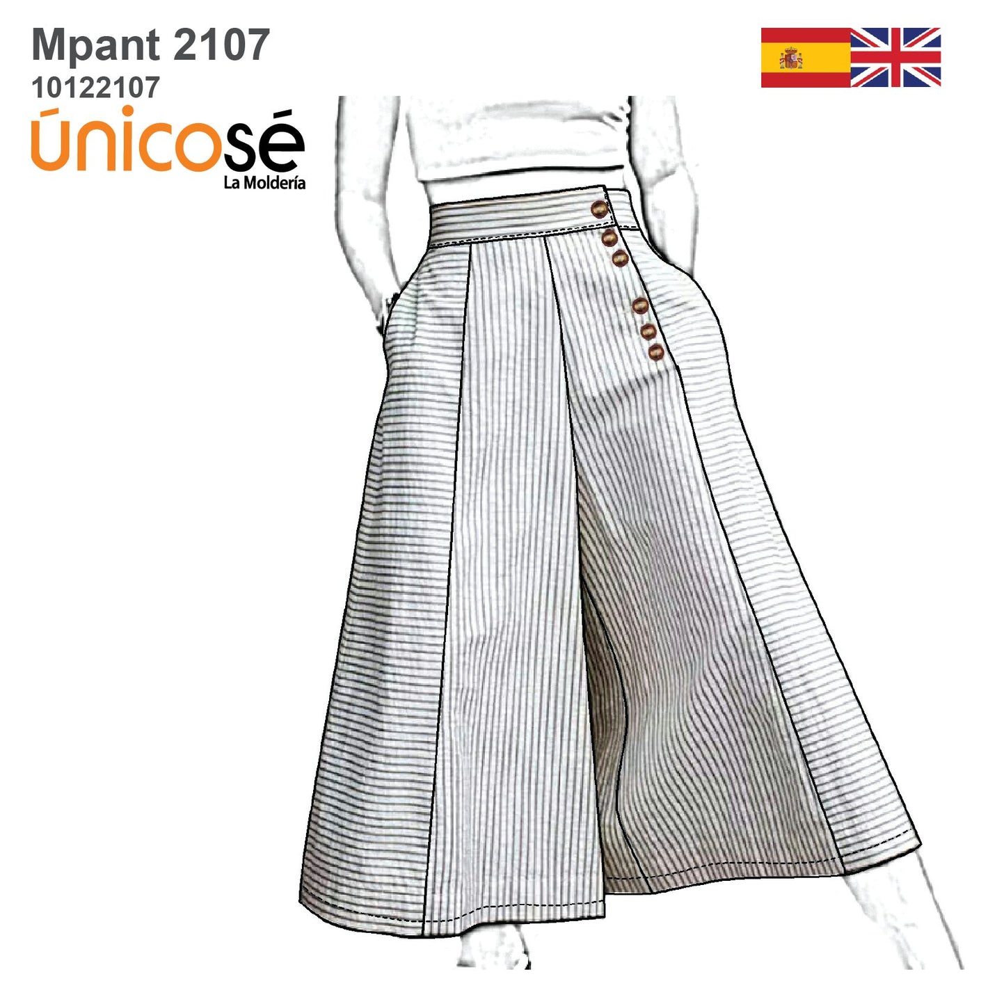 MOLDE PANTALON CULOTTE MUJER 2107