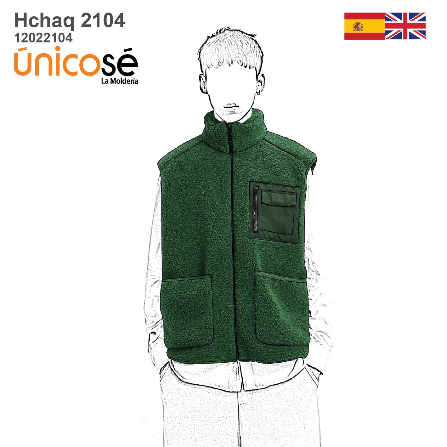 MOLDE CHALECO HOMBRE 2104