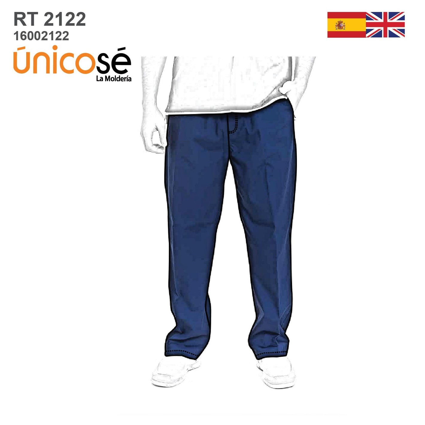 MOLDE PANTALON SANITARIO HOMBRE RT 2122