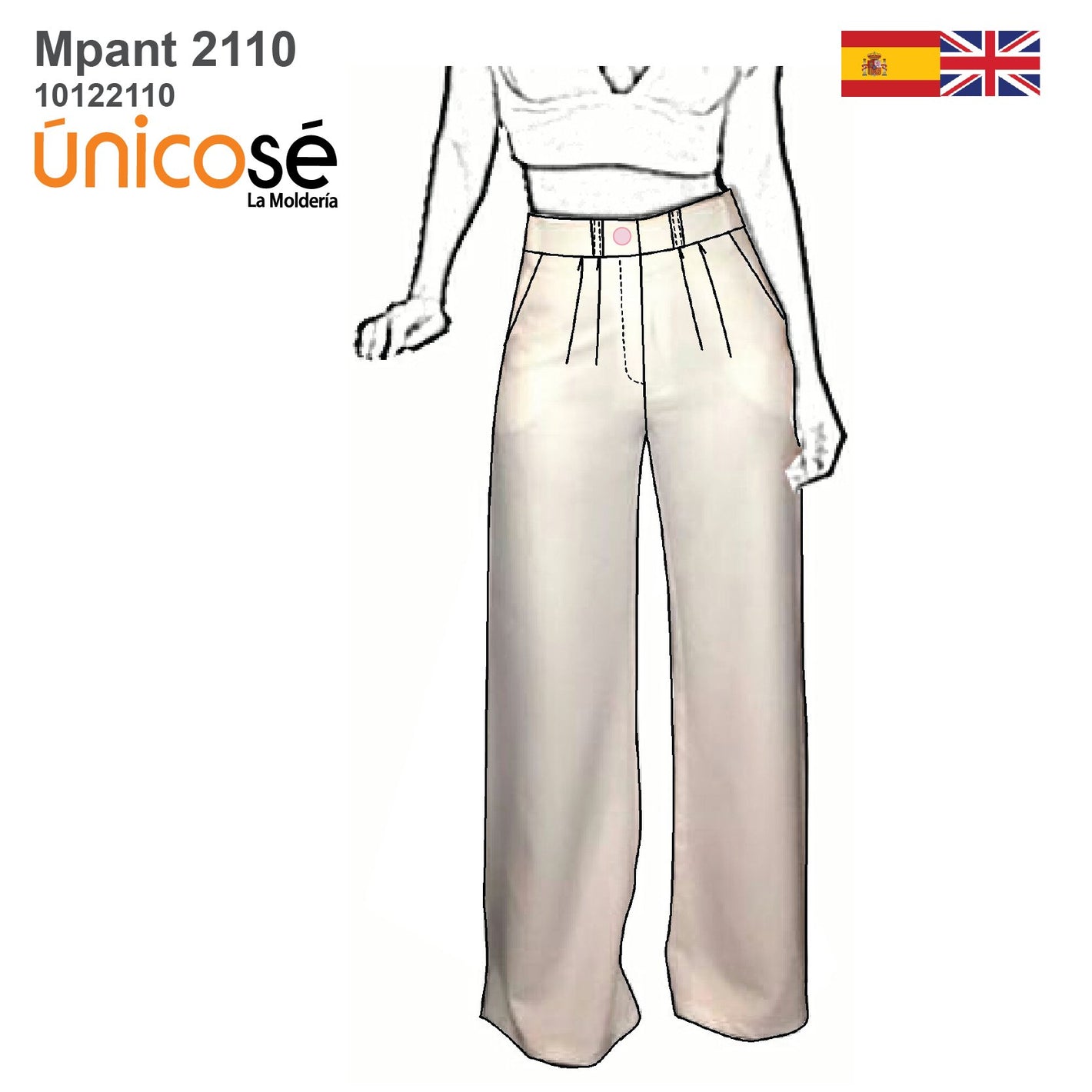 MOLDE PANTALON PALAZZO MUJER 2110
