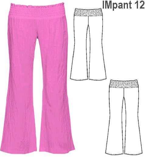 MOLDE PANTALON PIERNA ANCHA NIÑA 0912