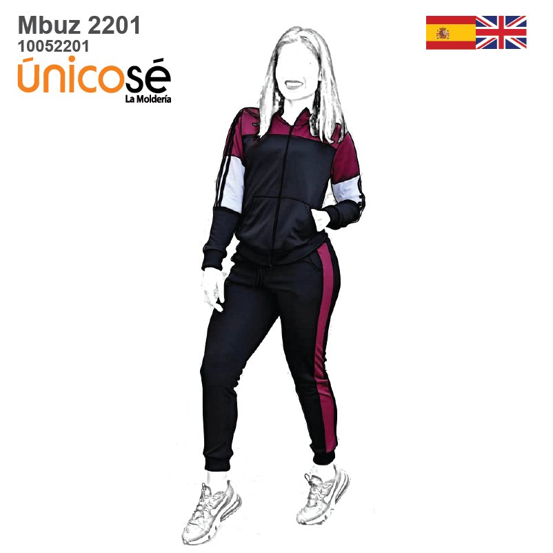 MOLDE SUDADERA BUZO DEPORTIVO MUJER 2201