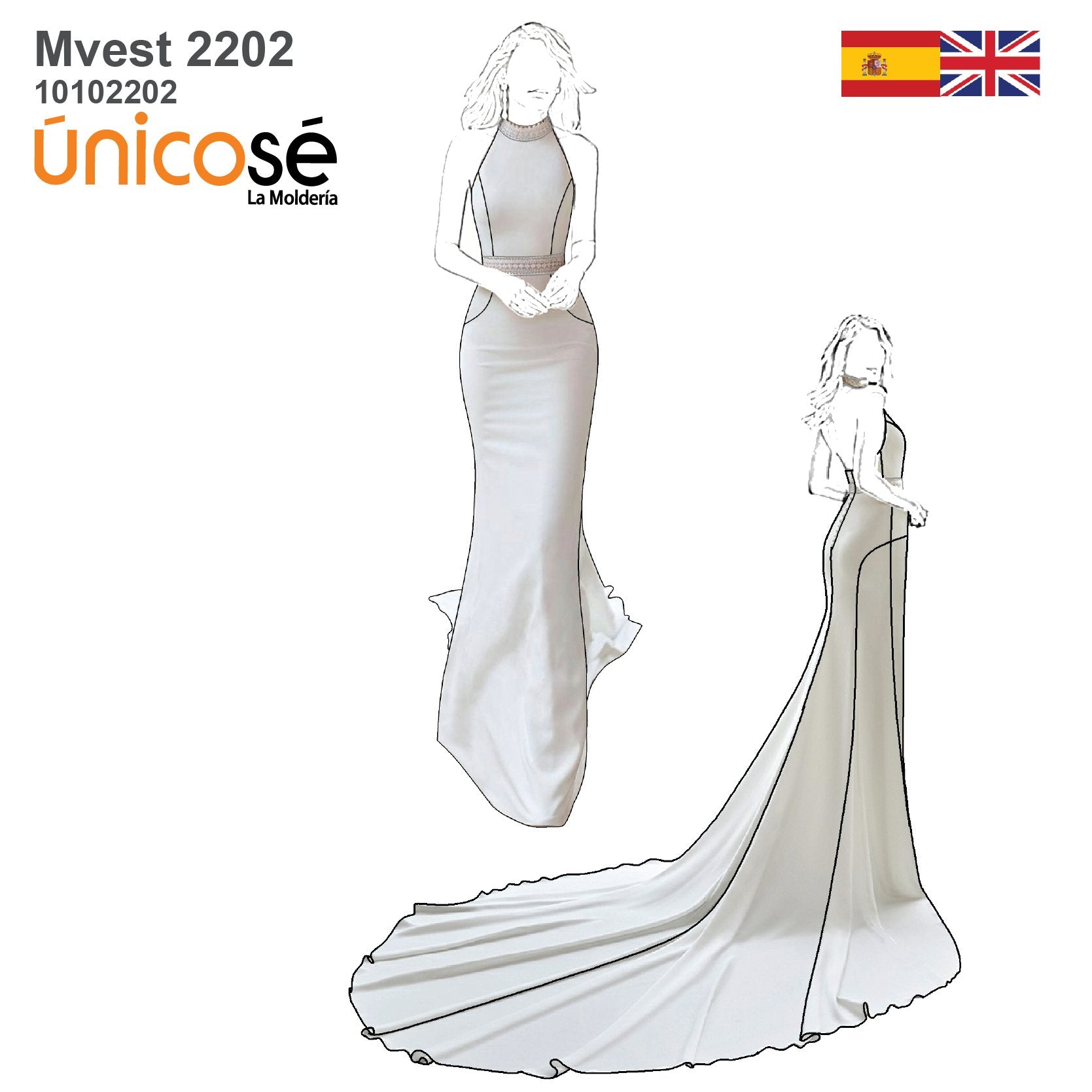 MOLDE VESTIDO NOVIA MUJER 2202 - Main Image