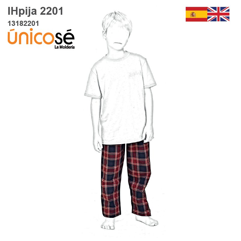 MOLDE PIJAMA PANTALON NIÑO 2201