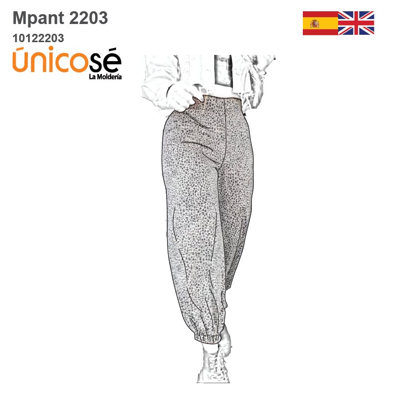MOLDE PANTALON CALZA BABUCHA MUJER 2203