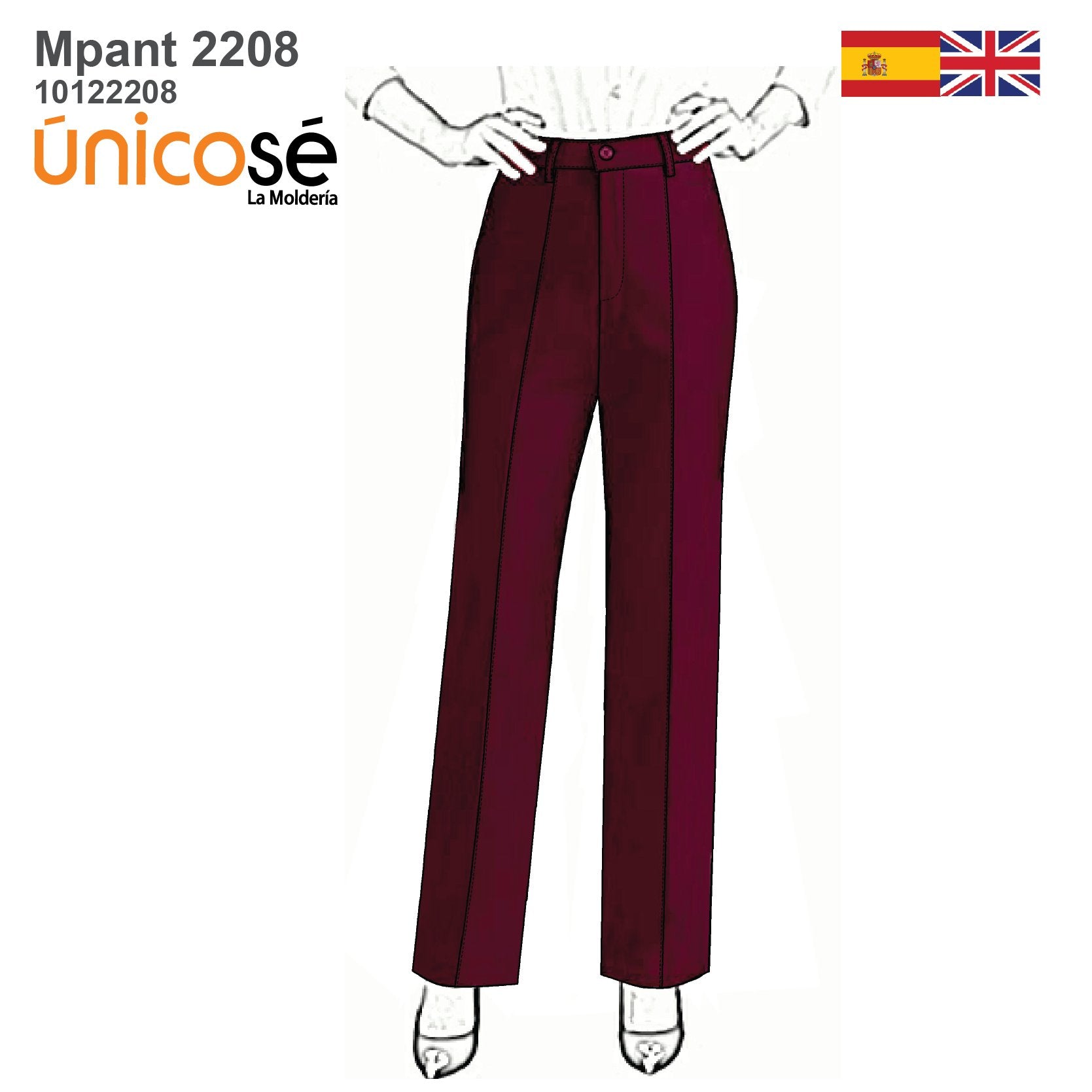 MOLDE PANTALON RECTO MUJER 2208 - Main Image