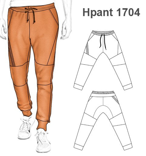 MOLDE PANTALON BABUCHA HOMBRE 1704