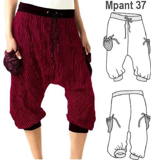 MOLDE PANTALON HAREM MUJER 0937