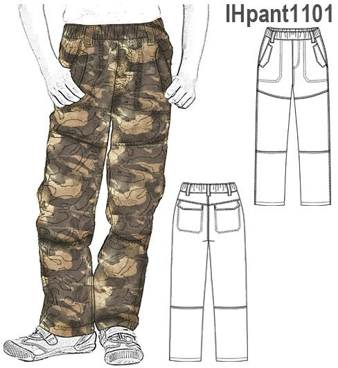 MOLDE PANTALON CARGO NIÑO 1101