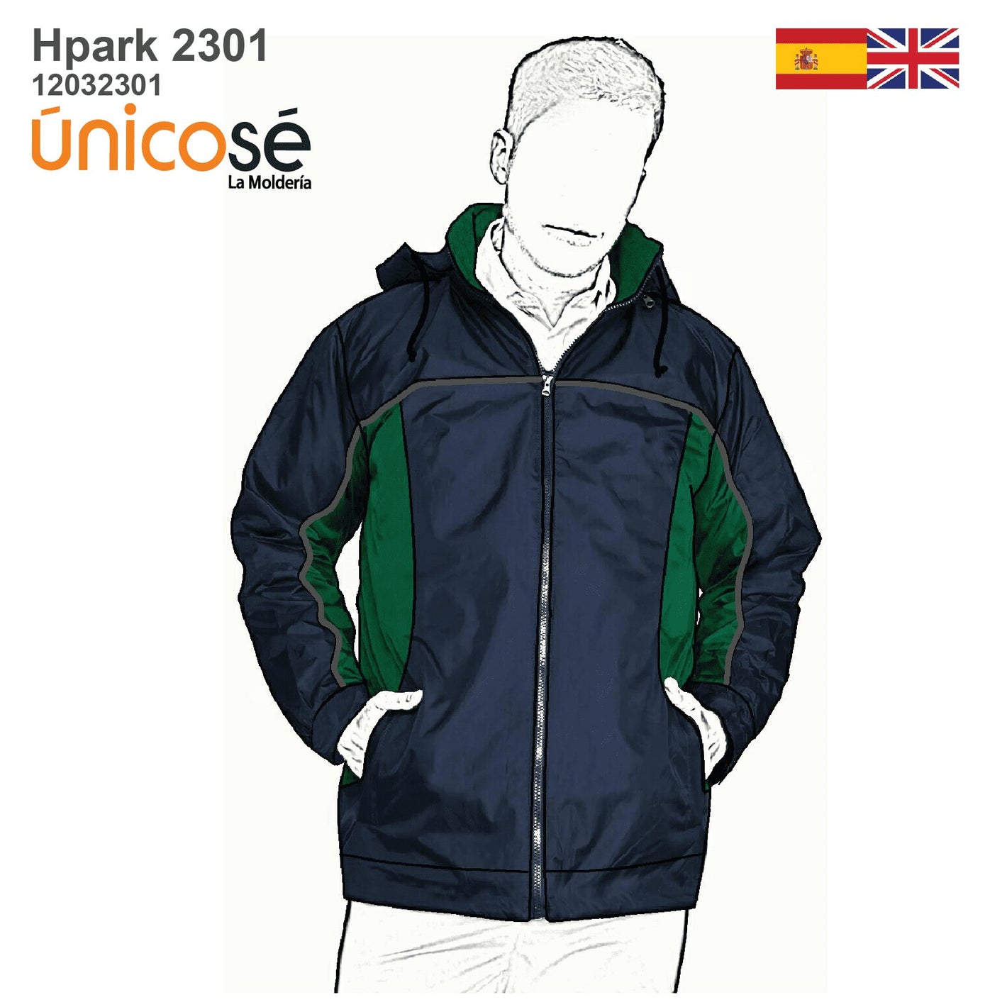 MOLDE PARKA CORTES HOMBRE 2301