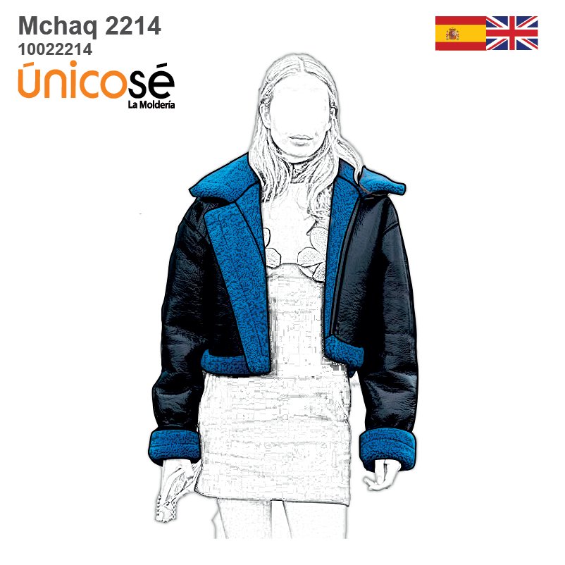 MOLDE CHAQUETA ASIMETRICA MUJER 2214