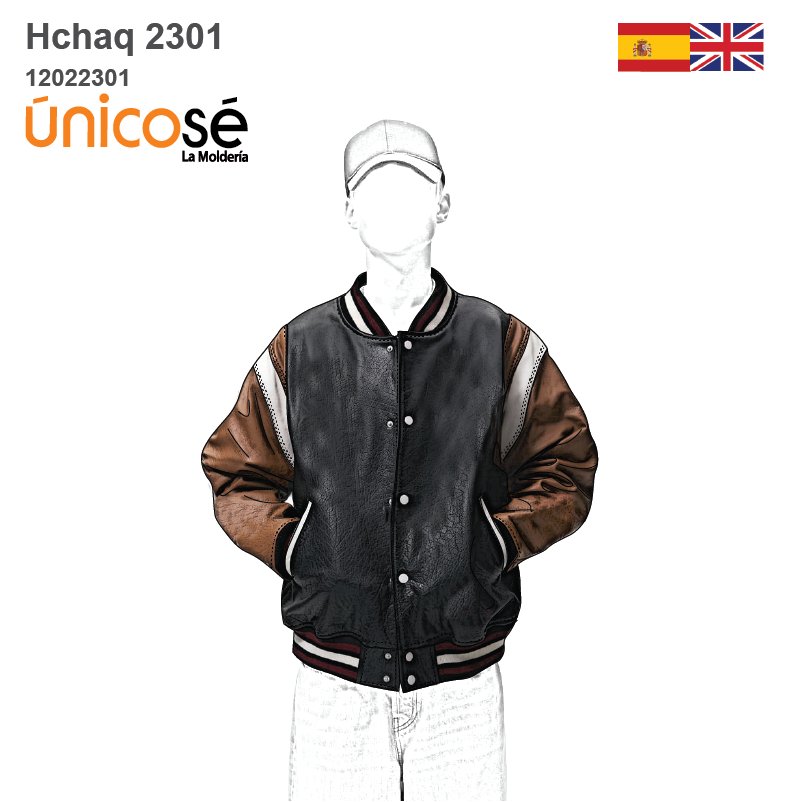 MOLDE CHAQUETA BOMBER HOMBRE 2301