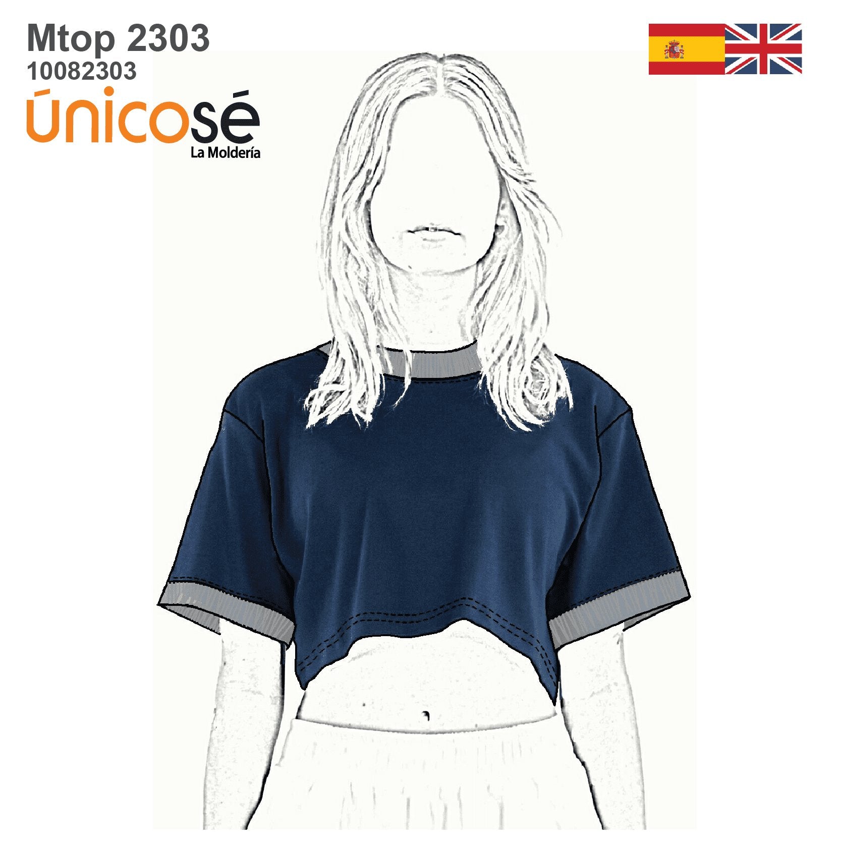 MOLDE TOP OVERSIZE MUJER 2303