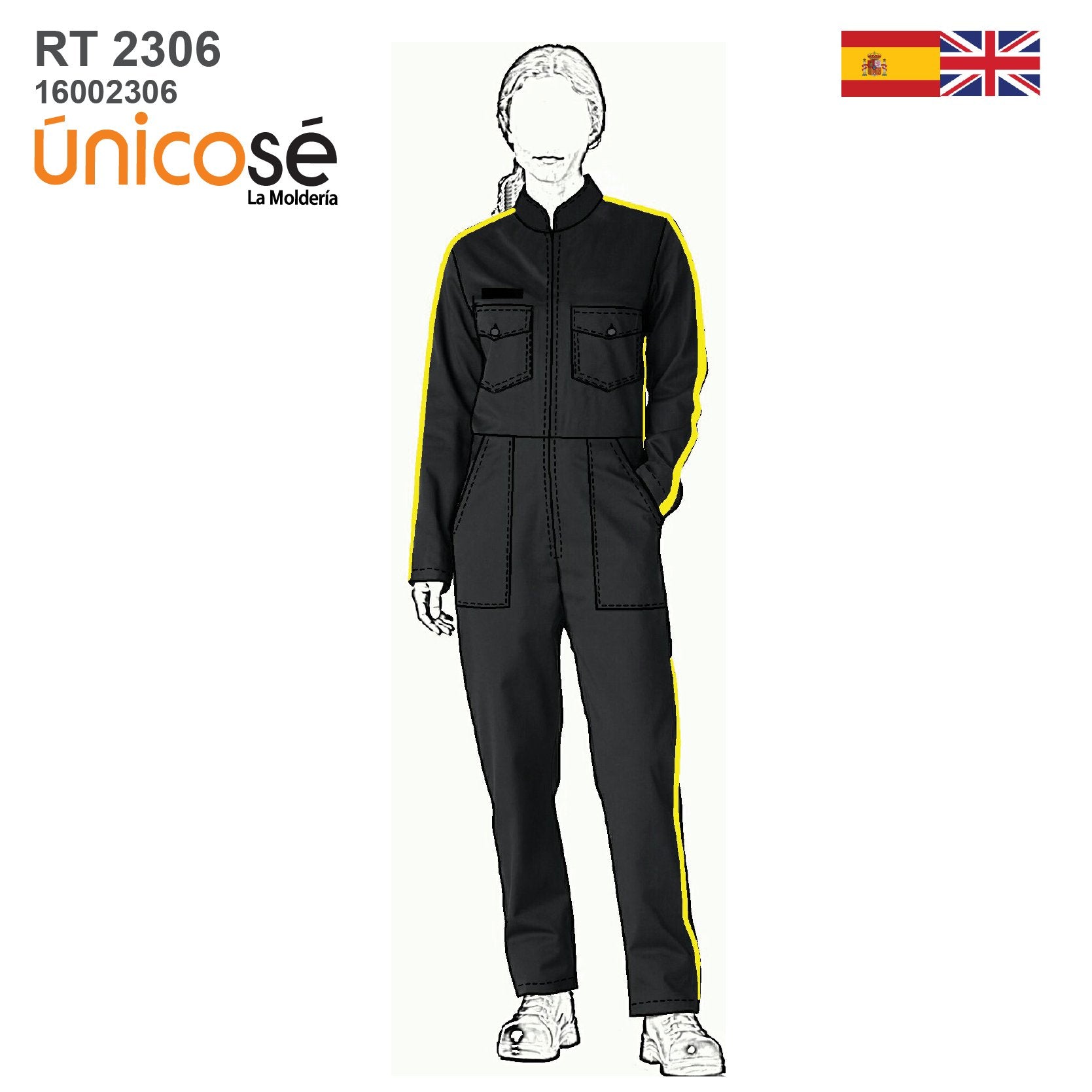 MOLDE OVEROL DE TRABAJO MUJER RT 2306 - Main Image