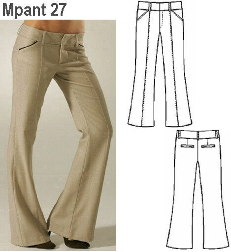 MOLDE PANTALON PIERNA ANCHA MUJER 0927