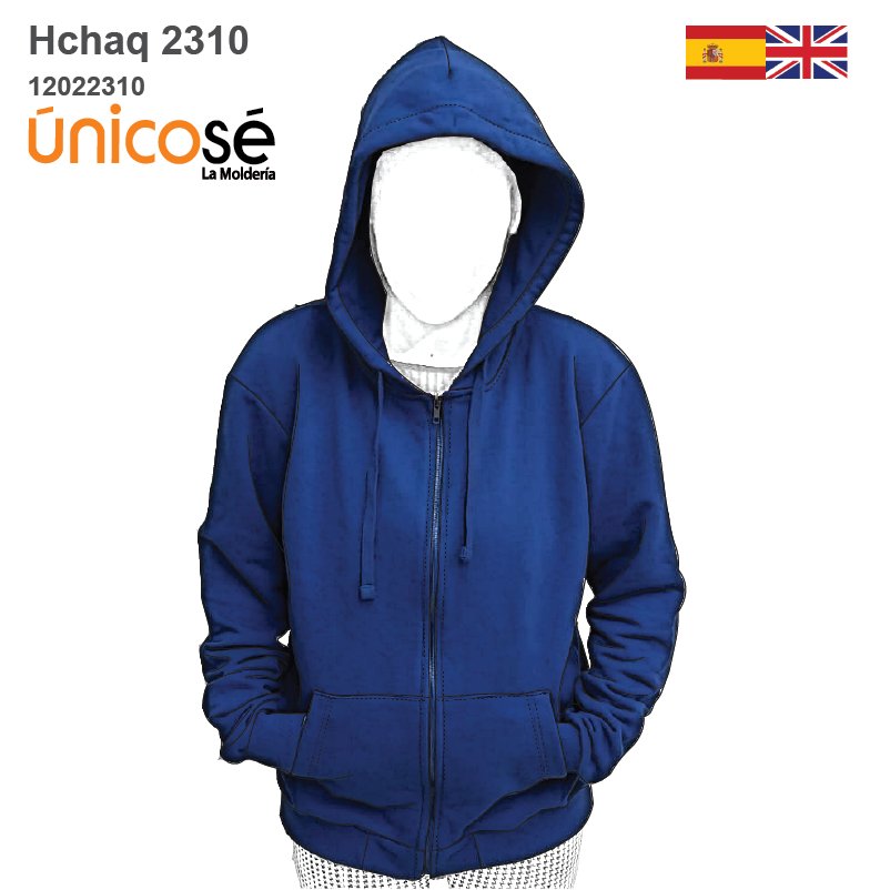 MOLDE CHAQUETA CANGURO HOMBRE 2310