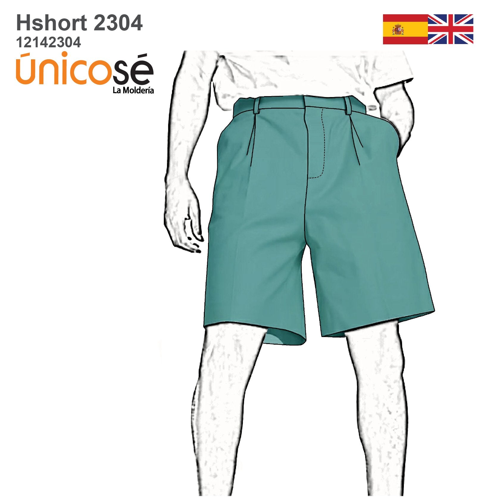 MOLDE SHORT FORMAL HOMBRE 2304