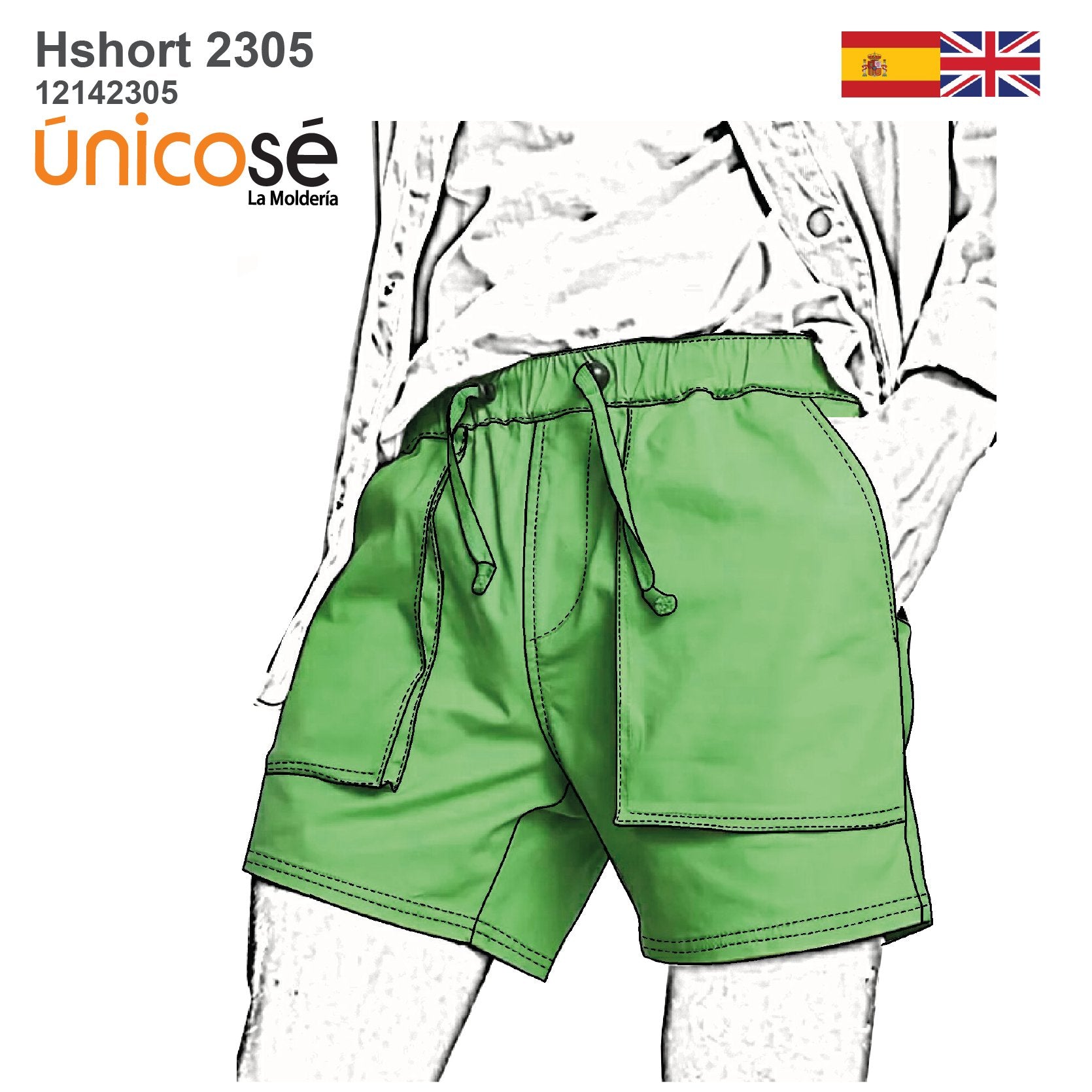 MOLDE SHORT BASICO HOMBRE 2305