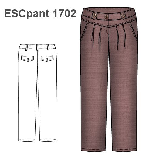 MOLDE PANTALON PINZADO ESCOLAR 1702