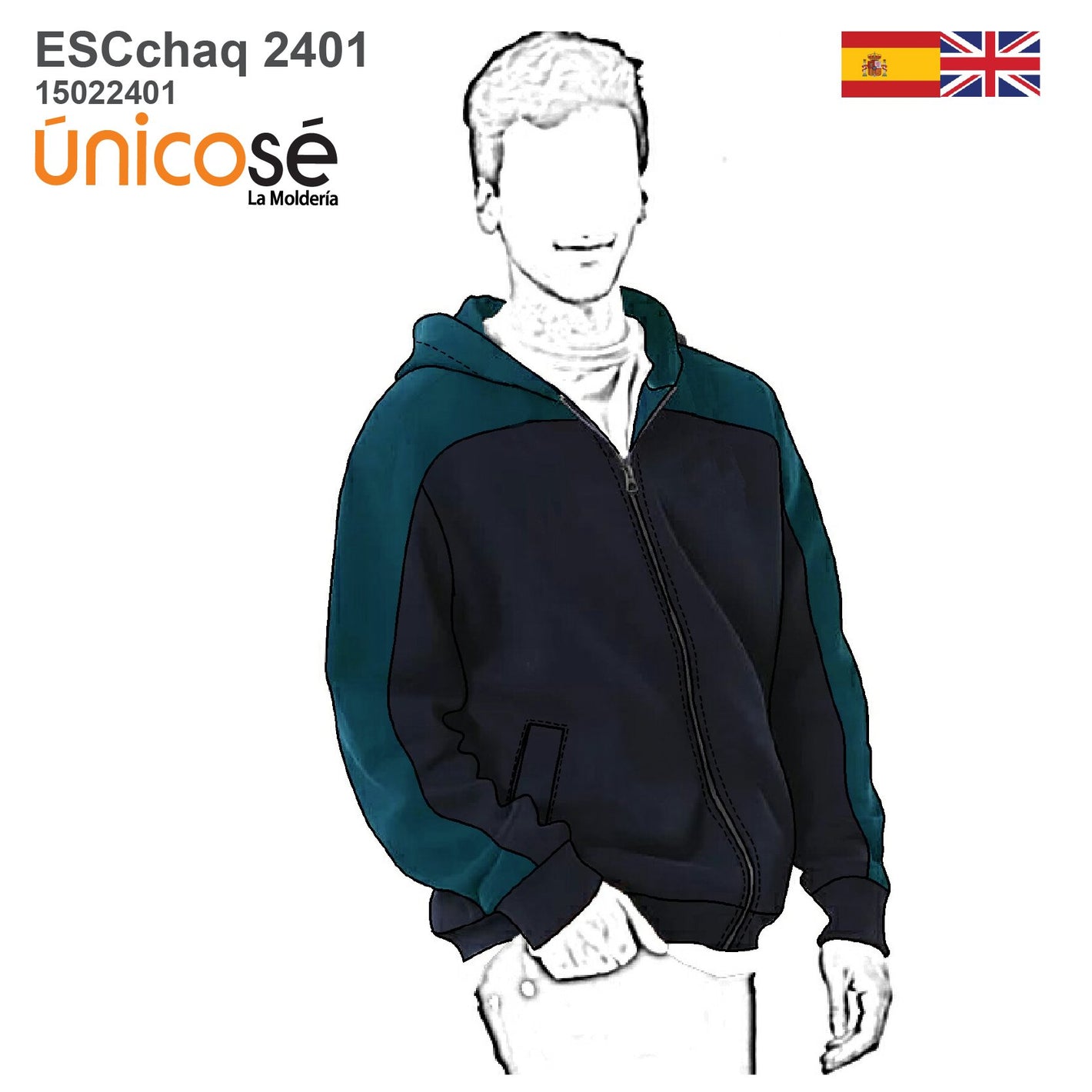 MOLDE CHAQUETA POLAR ESCOLAR 2401