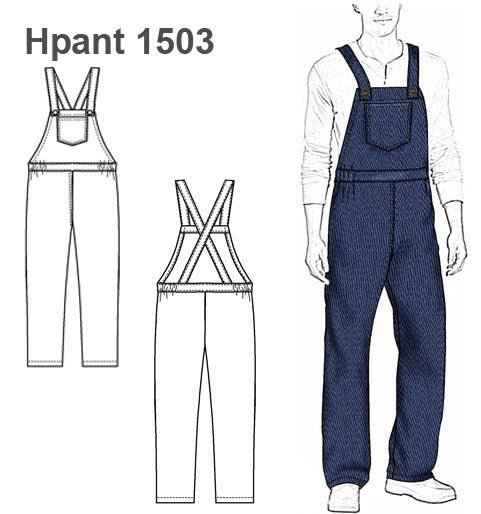 MOLDE PANTALON JARDINERA HOMBRE 1503