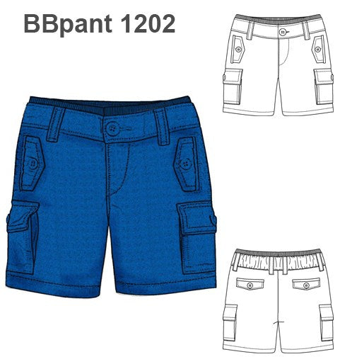 MOLDE PANTALON SHORT BEBE 1202