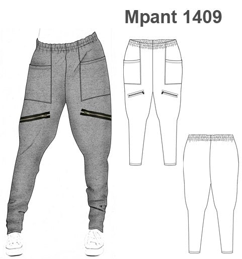 MOLDE PANTALON HAREM MUJER 1409