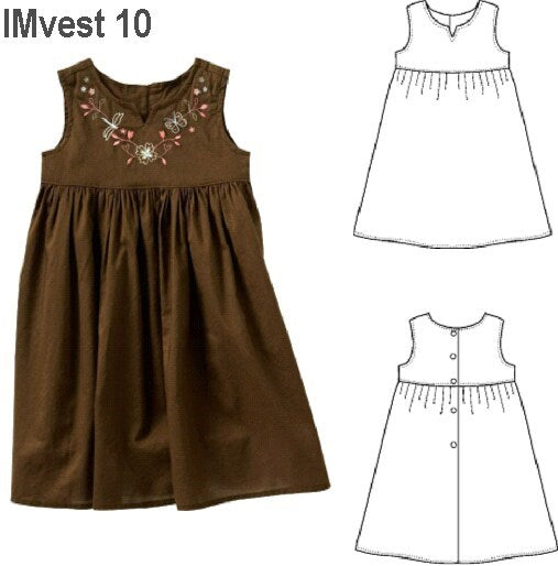 Ropa Infantil Telas Para Vestidos NiÃ±a A Vestido Niña Perforado - Main Image