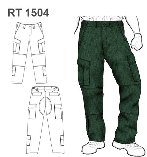 MOLDE PANTALON CARGO MILITAR RT 1504