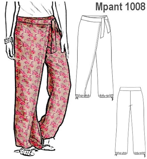 MOLDE PANTALON PAREO MUJER 1008